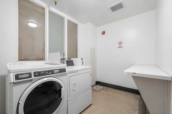Laundry room with washing machine